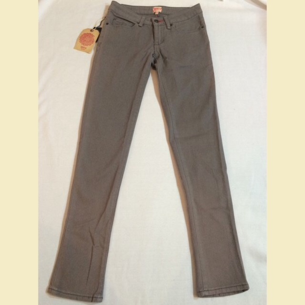 Obey gray over dye jeans 25" small new with tags
